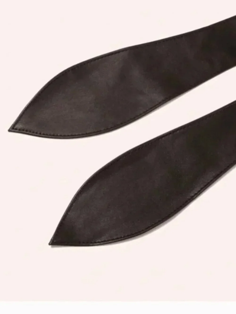 Black Vegan Leather Wrap Belt